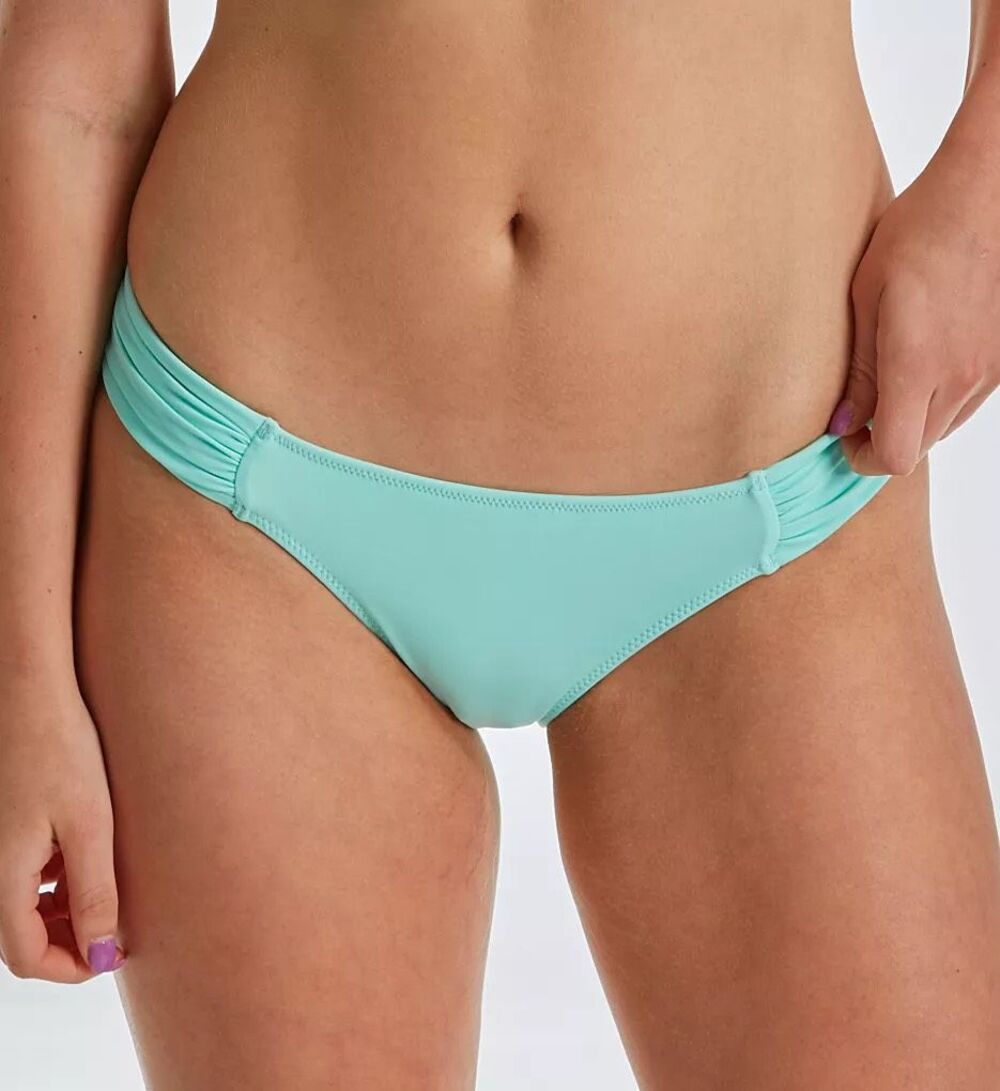 VICTORIA’S SECRET Side Ruched Bikini Bottom Turquoise Low Rise Swim Medium